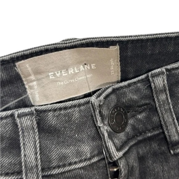 EVERLANE - Curvy Cheeky Straight Skinny Jeans Black Gray Wash Size 23 - Picture 8 of 9